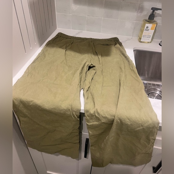 THEORY Linen-Blend Wide-Leg Pants - Picture 7 of 9